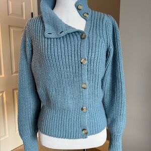 Cinq à Sept Blue Button-Up Cardigan